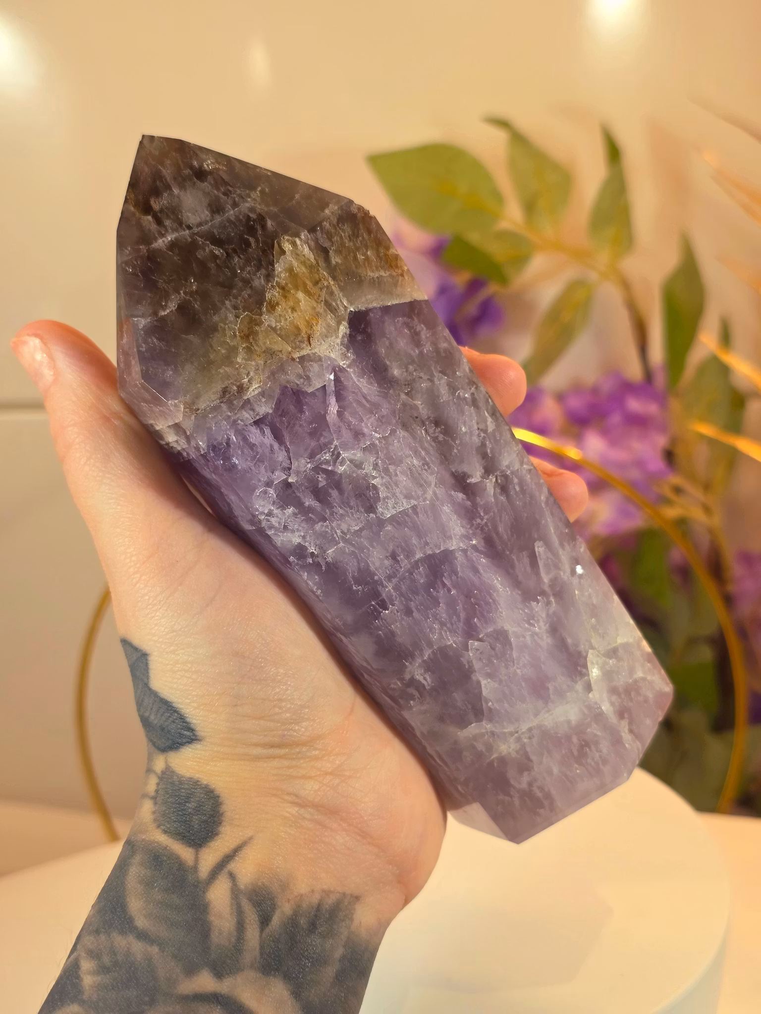 Ametist Rökkvarts Hematoid Torn 619 gr