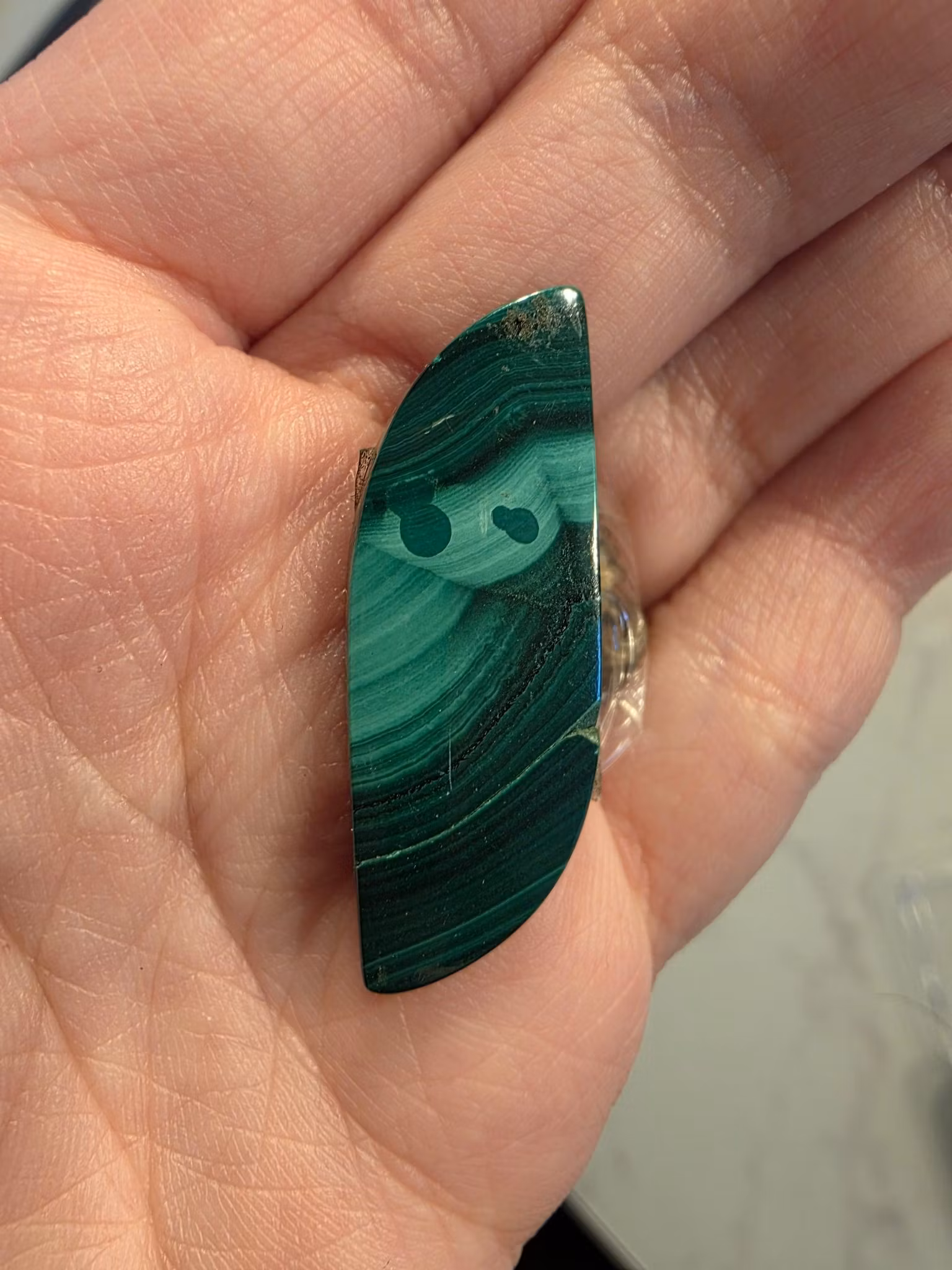 Malakitcabochon 4,97 g ~ 24,9ct