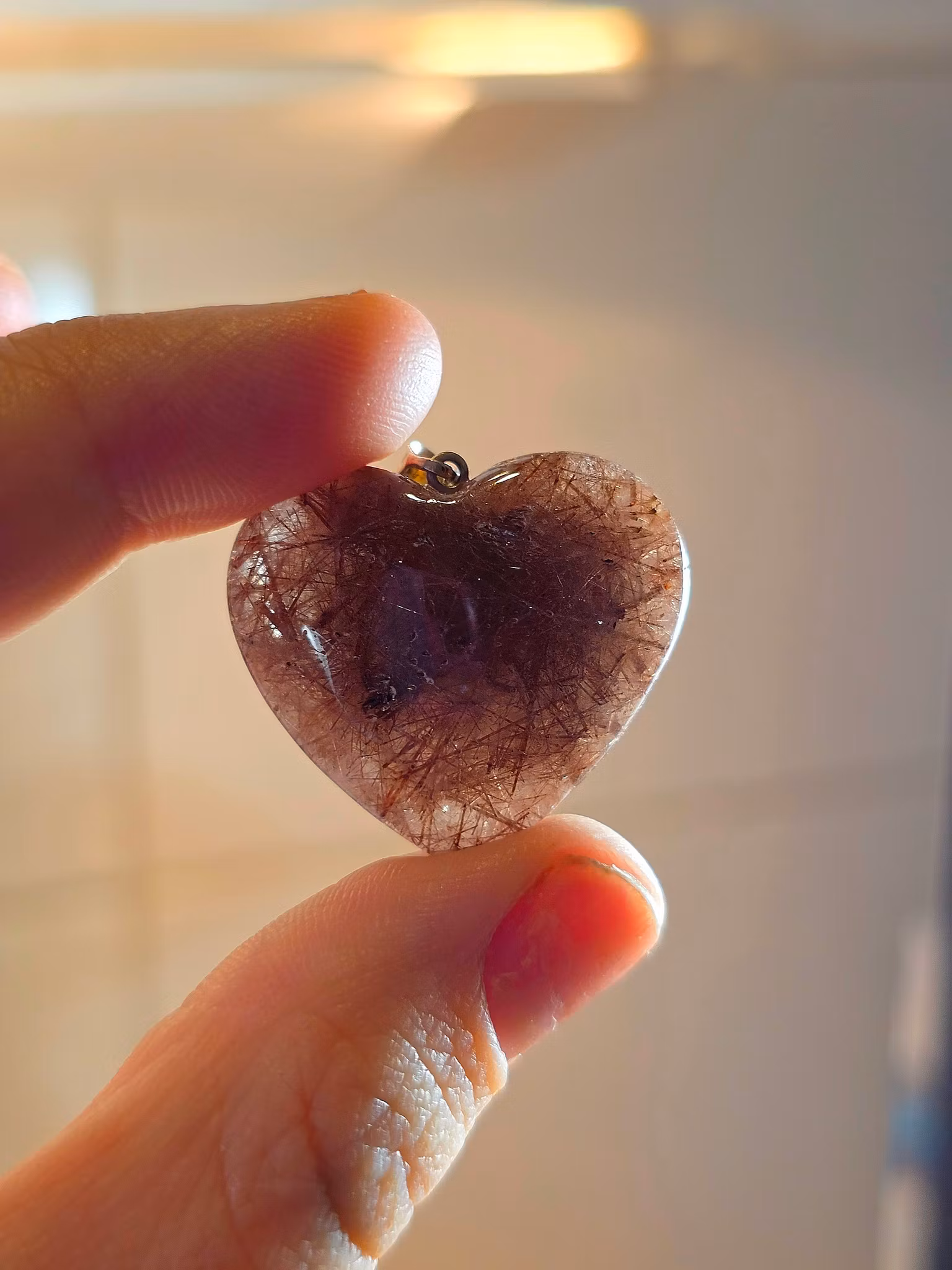 Hänge Rutilkvarts Hjärta nr 2
