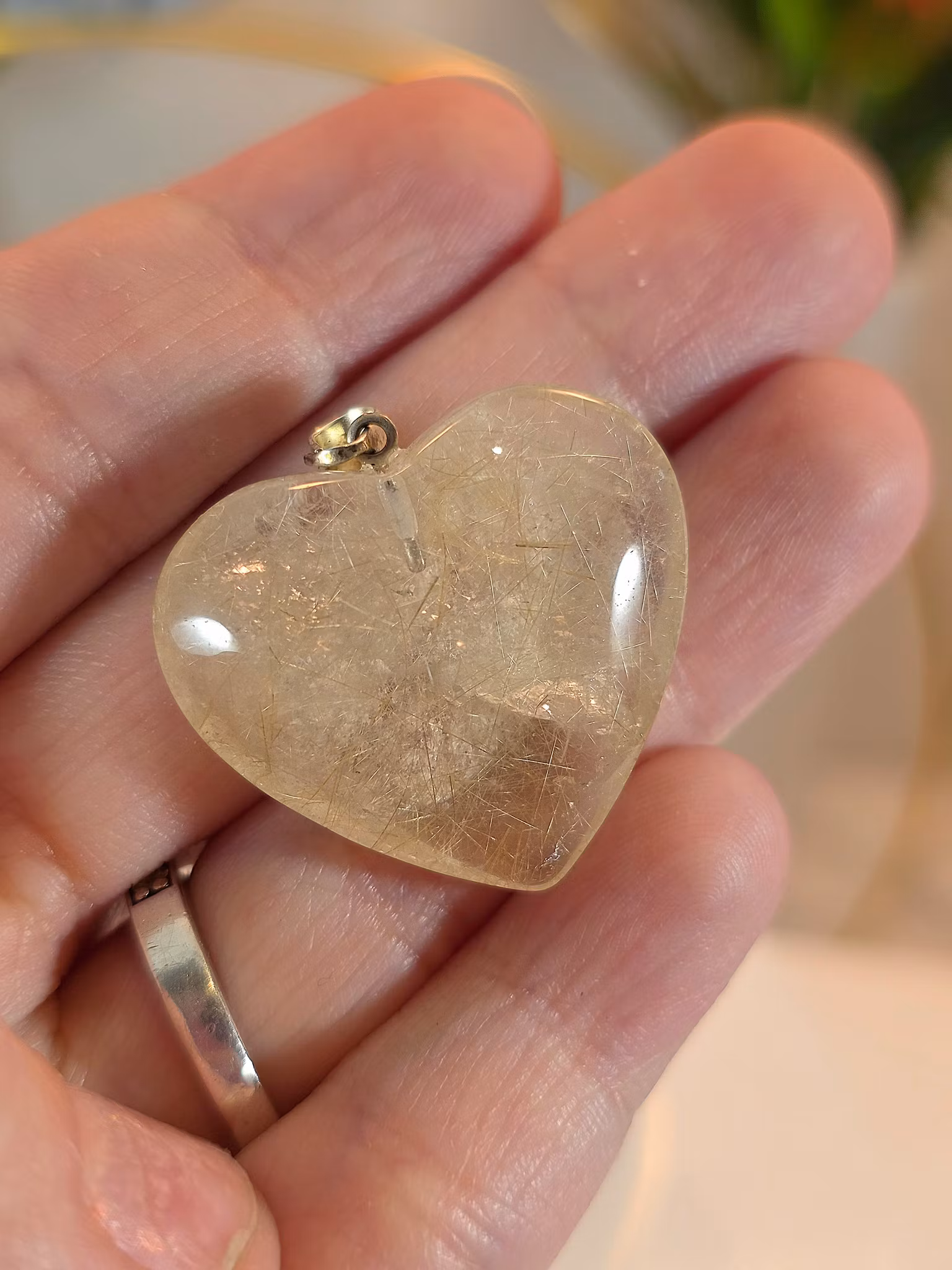 Hänge Rutilkvarts Hjärta nr 1