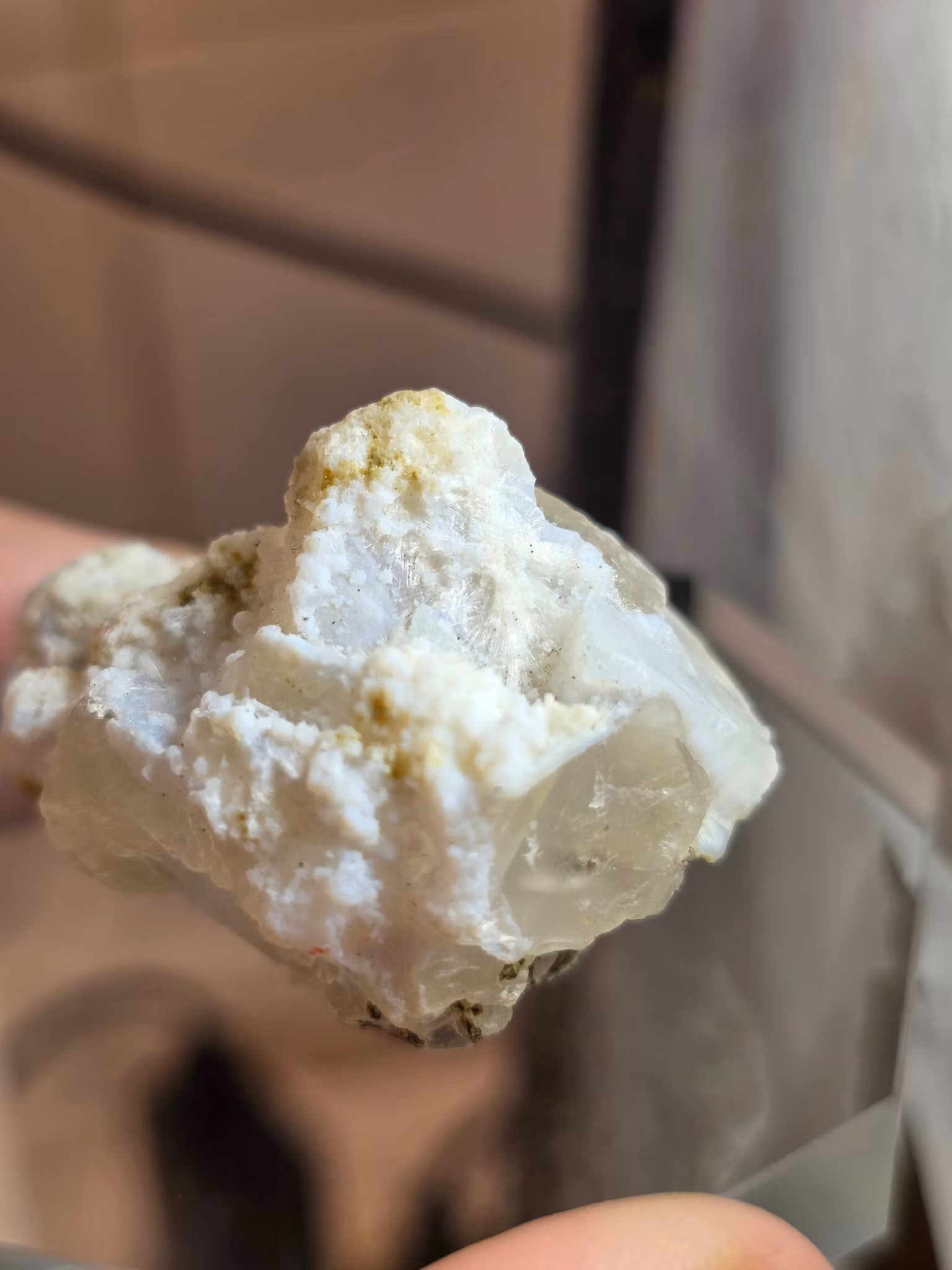 "Multimineral" Med Okenit, Kalcit & Botryoidal Ljusblå Kalcedon.