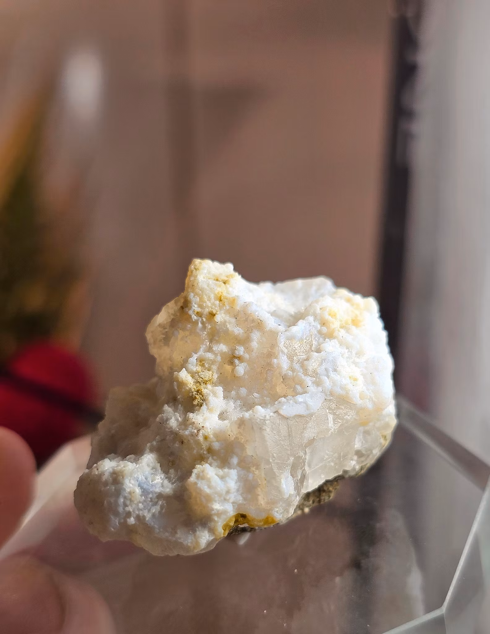 "Multimineral" Med Okenit, Kalcit & Botryoidal Ljusblå Kalcedon.