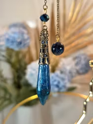 Handgjord Pendel Petrolblå Grön