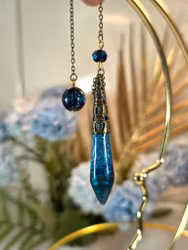 Handgjord Pendel Petrolblå Grön