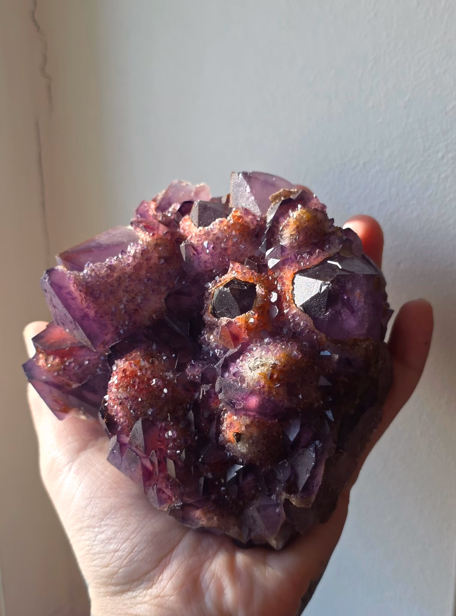 Stor Sällsynt Alien Ametist Phantom 642 gram