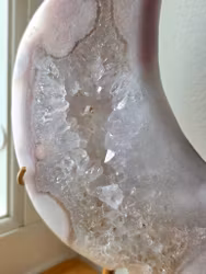 Ljus Rosa Ametist Måne Druzy