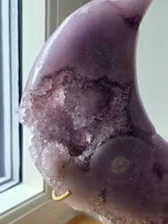 Rosa Ametist Måne Lila Druzy