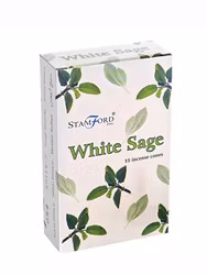 Stamford Rökelsekoner Vit Salvia