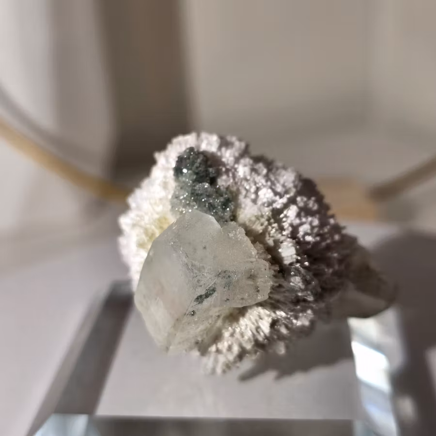 Sällsynt Thomsonit Med Grön Apofyllit