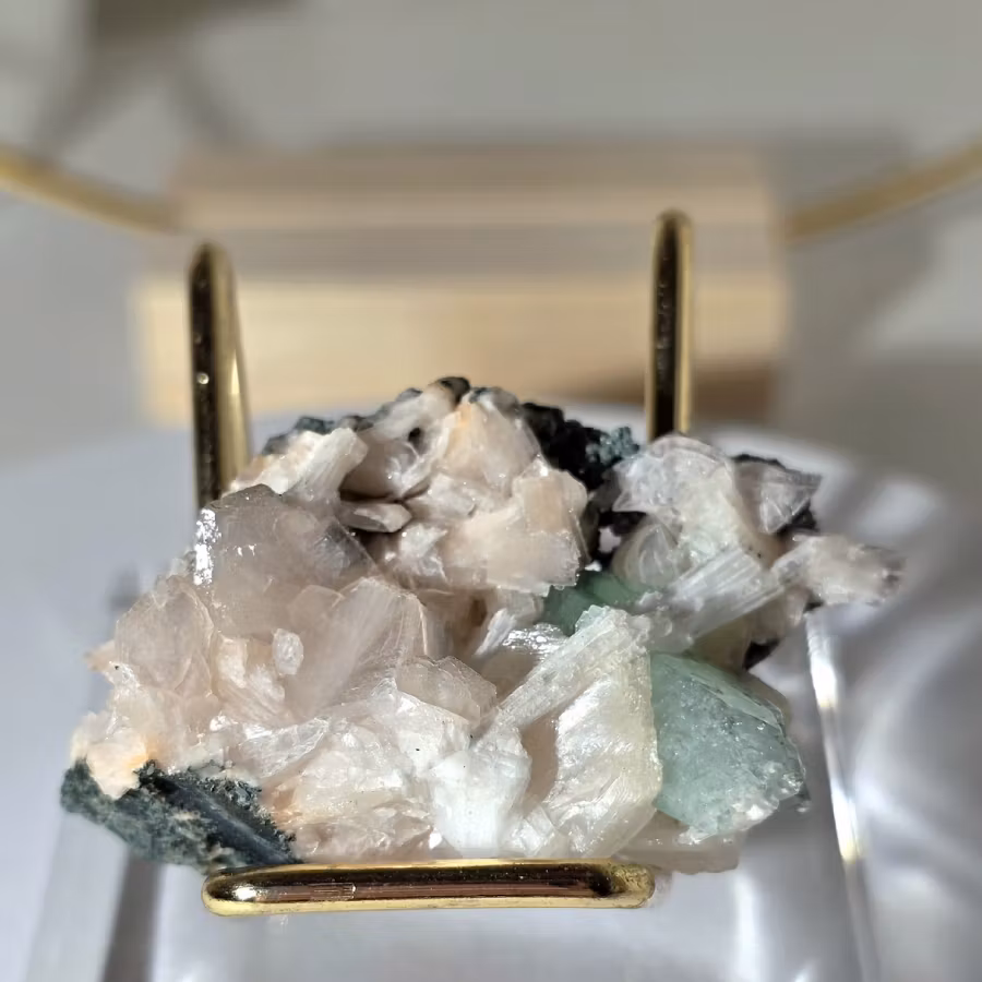 Grön Apofyllit Med Stilbit & Scolecit Spray