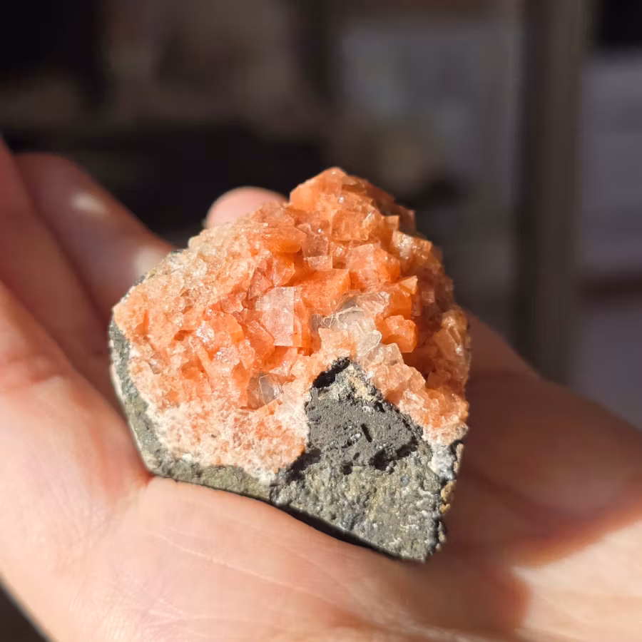 Orange Chabazit Med Heulandit