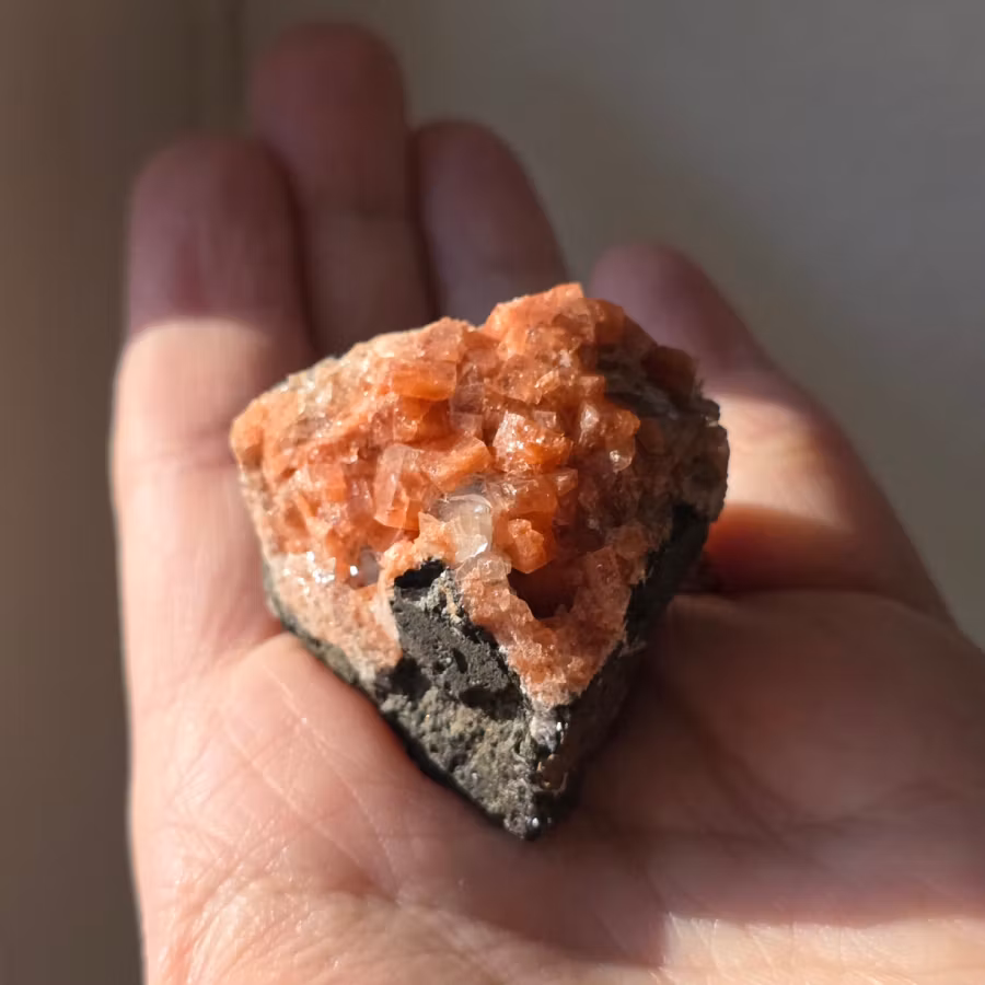 Orange Chabazit Med Heulandit