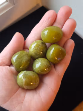 Serpentin, Oliv Trumlad 3 cm