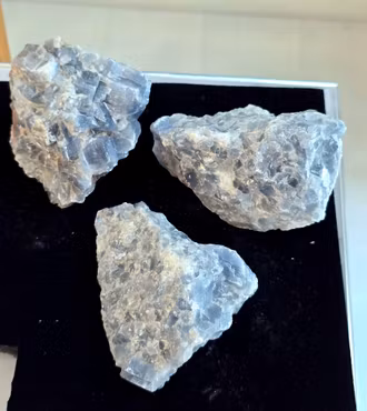 Rå Blå Kalcit, valbara