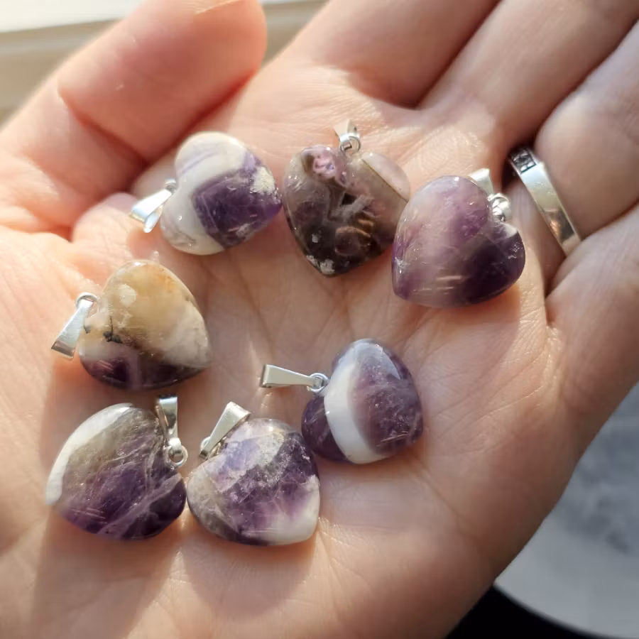 Hänge Ametist Hjärta Valbara