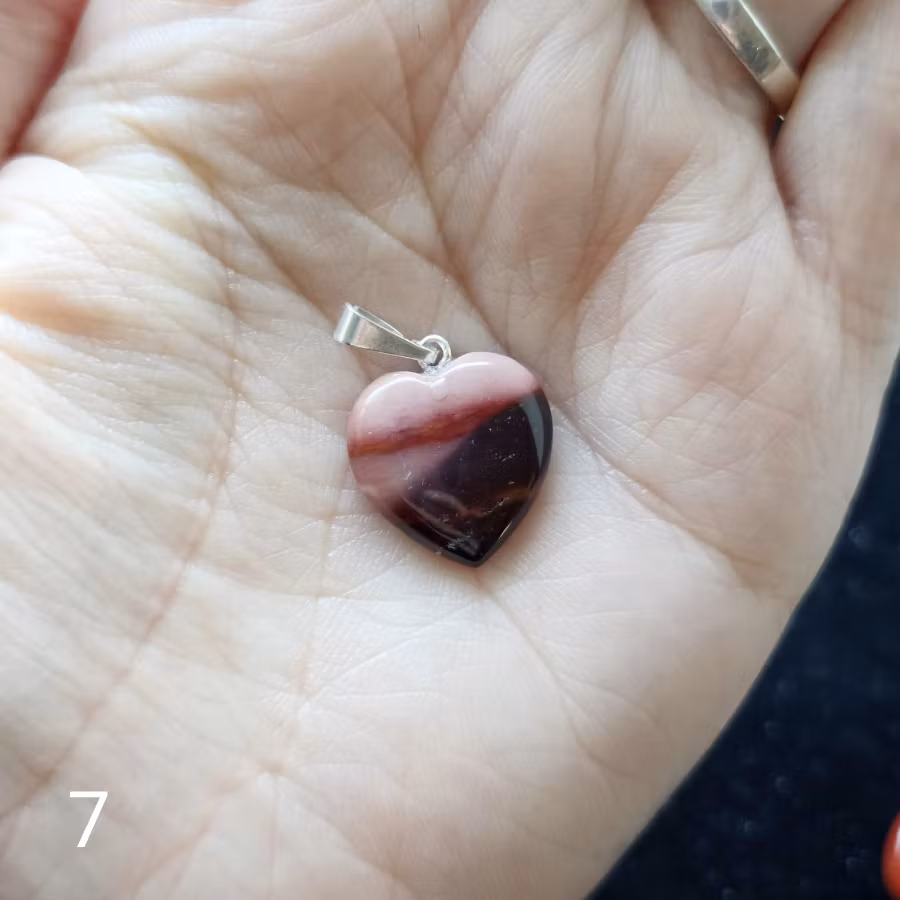 Hänge Mookait Jaspis Hjärta Valbara