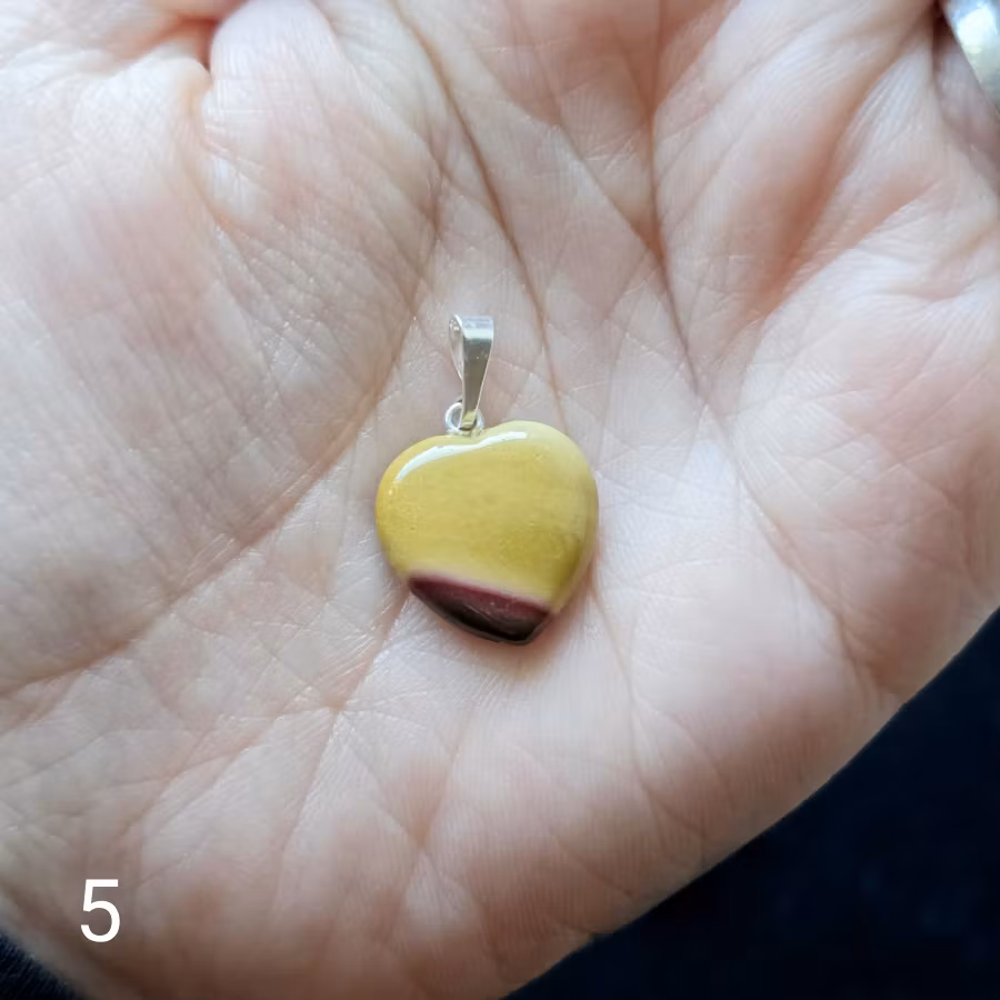 Hänge Mookait Jaspis Hjärta Valbara