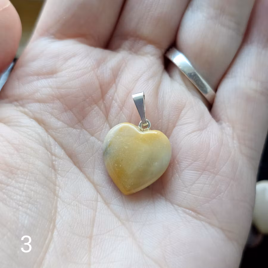 Hänge Mookait Jaspis Hjärta Valbara