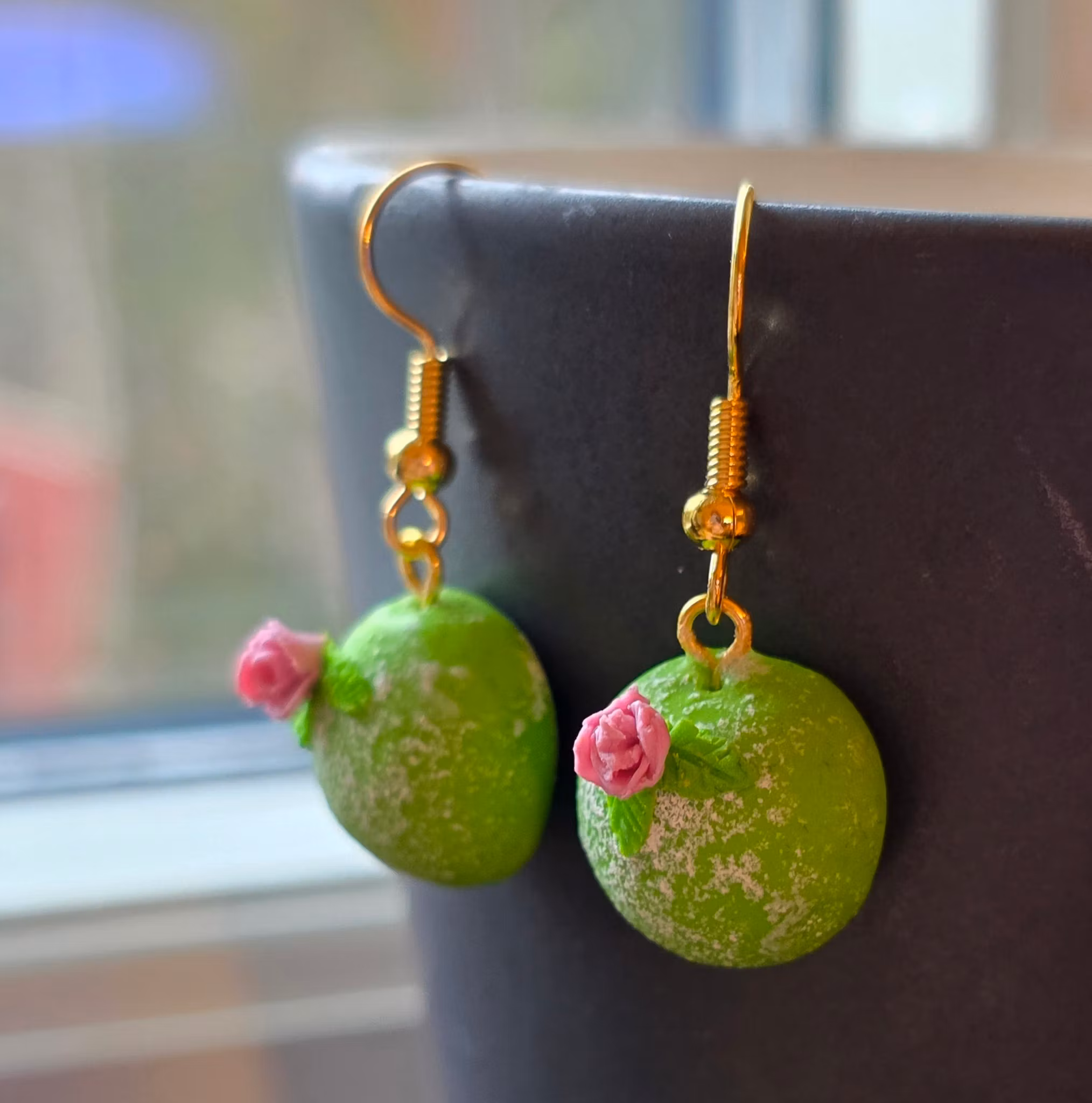 Örhängen Handgjorda Prinsesstårta 18K GP Swedish Fika