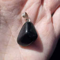 Hänge Svart Sten ev Onyx , Obsidian, Turmalin nr 1