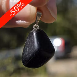 Hänge Svart Sten ev Onyx , Obsidian, Turmalin nr 1