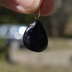 Hänge Svart Sten ev Onyx , Obsidian, Turmalin nr 2
