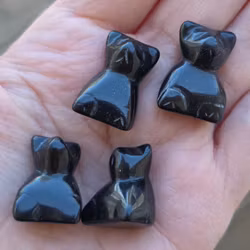 Björn Obsidian Katt 2 cm