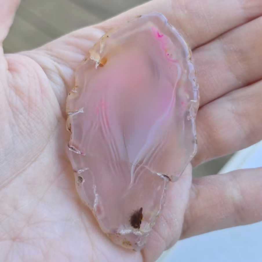 Mini Ljusrosa Agatplatta