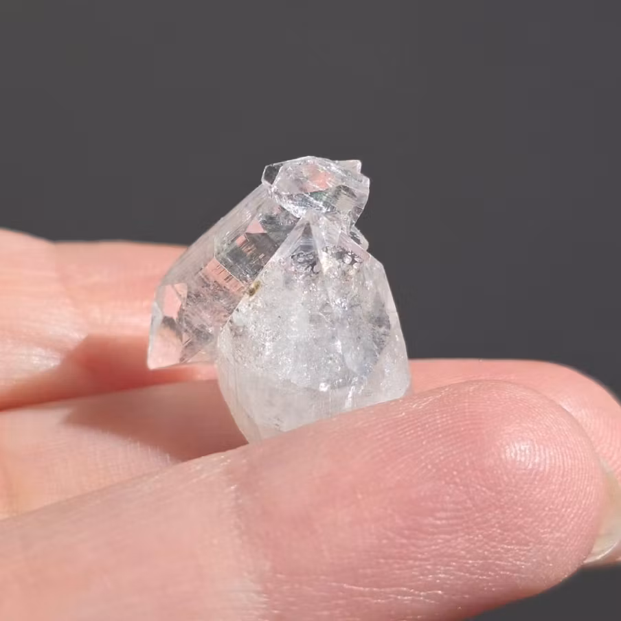 Diamantklar Apofyllit Dubbelterminerad