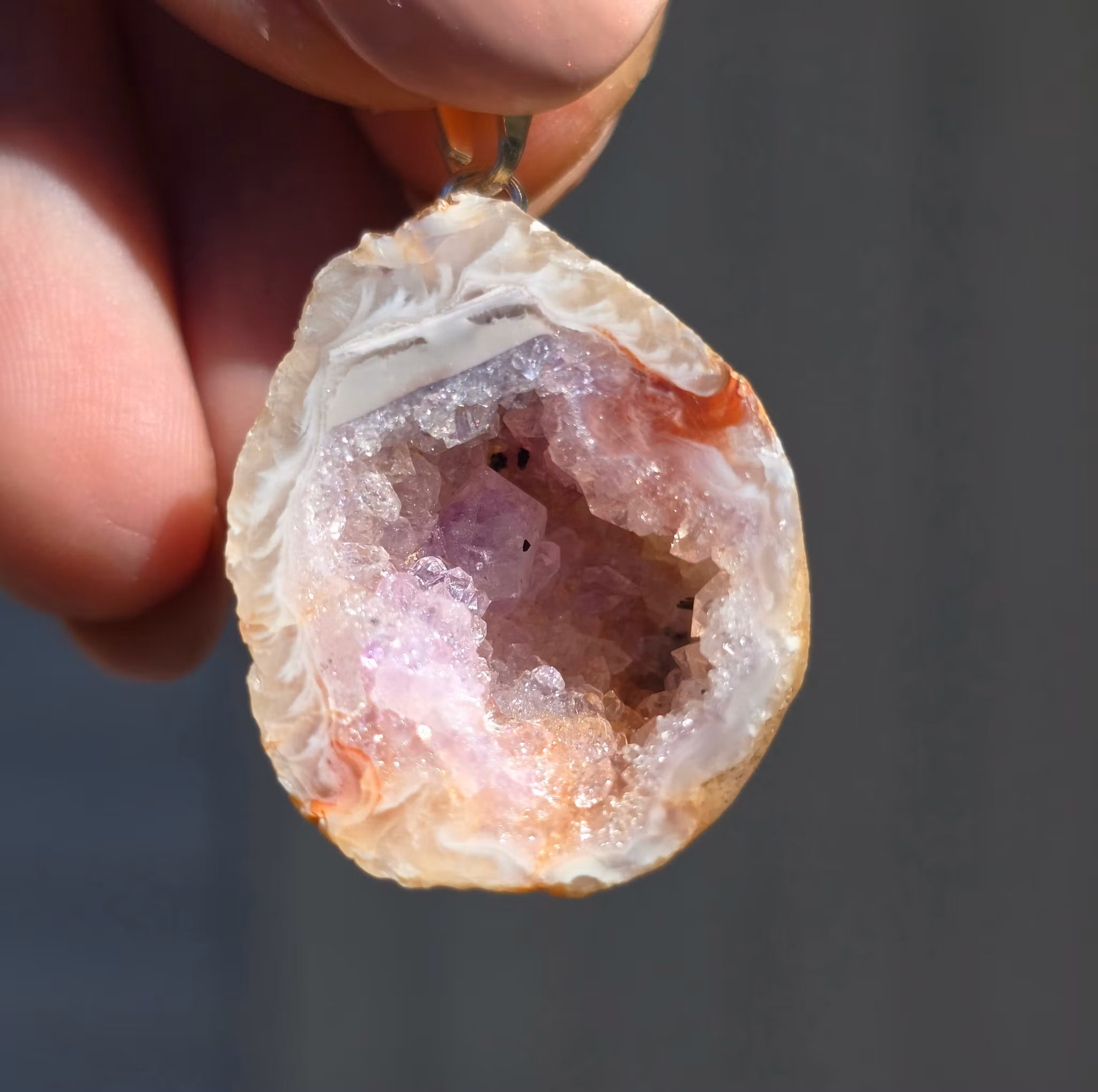 Hänge Agat Geod Silverplätering nr 2
