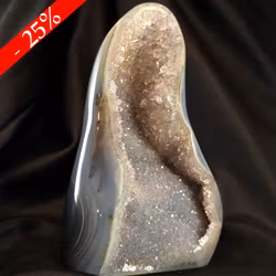 Agat Bicolor Med Druzy Polerad Flamma Uruguay