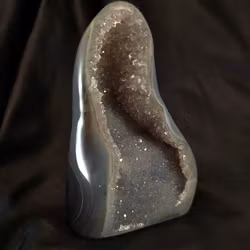 Agat Bicolor Med Druzy Polerad Flamma Uruguay