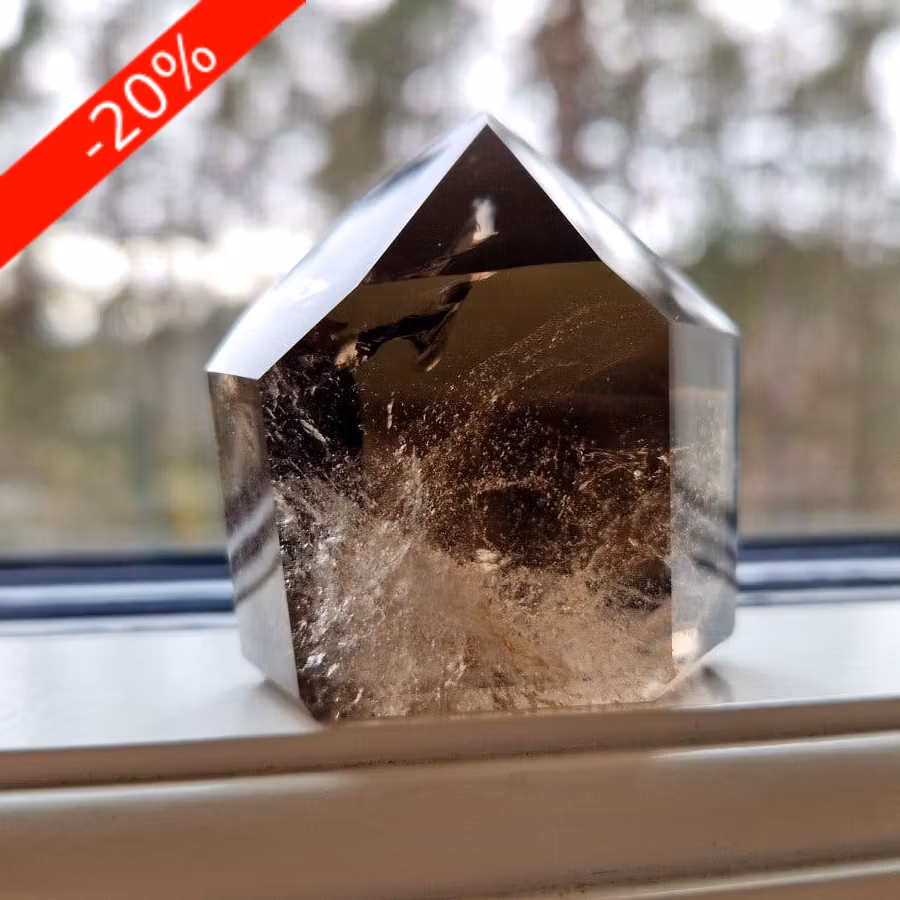 Rökkvarts Med Frostig Struktur & Slöjor