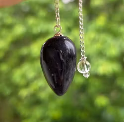 Polerad Pendel Obsidian nr 1