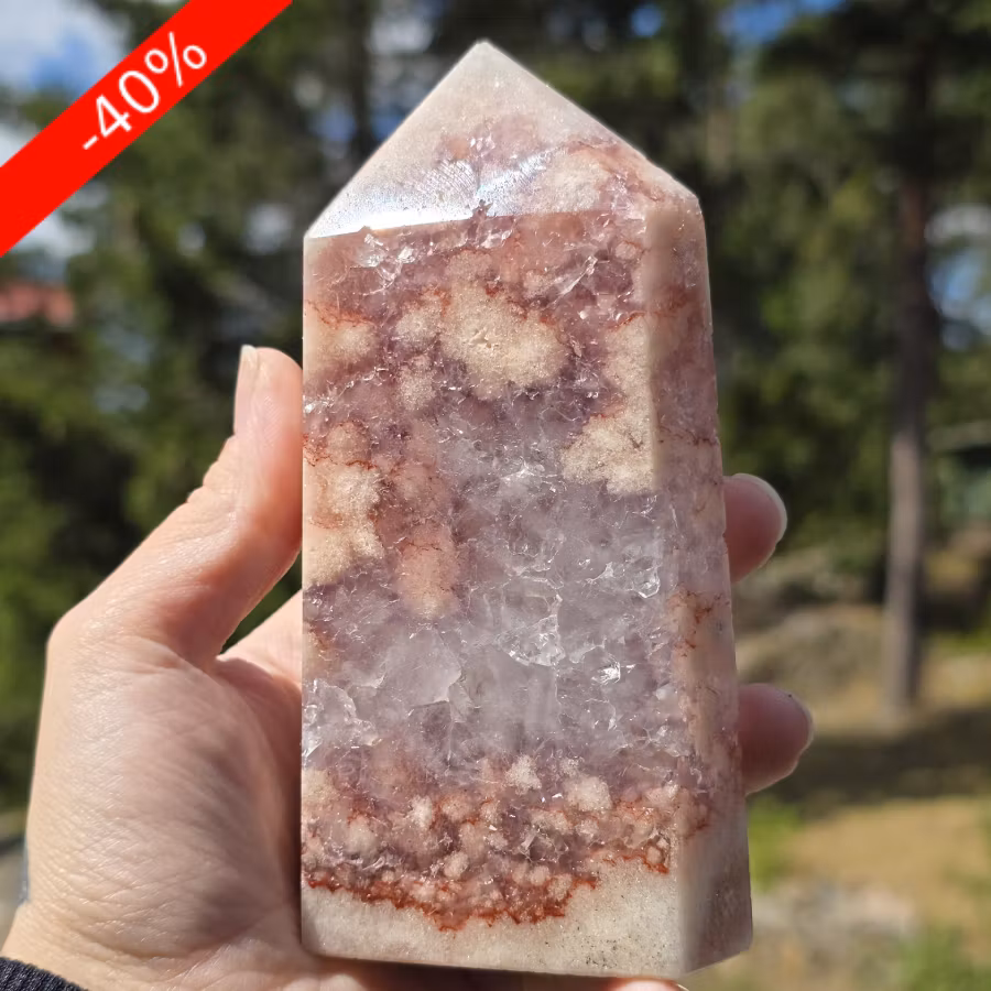 Rosa Ametist Druzy Torn 458 gram