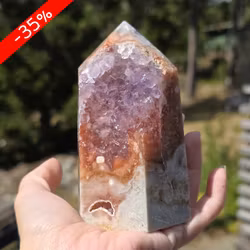 Otroligt Rosa Ametist Torn Crazy Lace Agat 524 gram