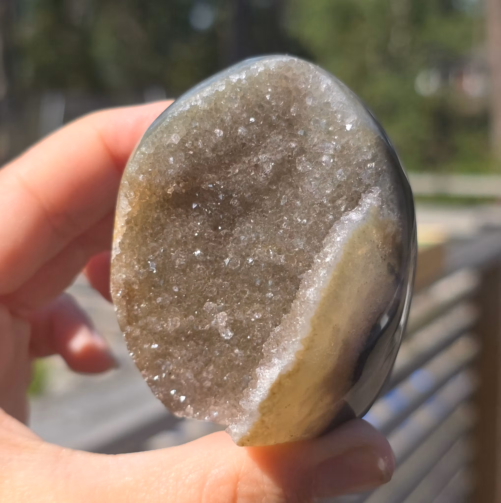 Agat Med Druzy Polerad Uruguay 169 g