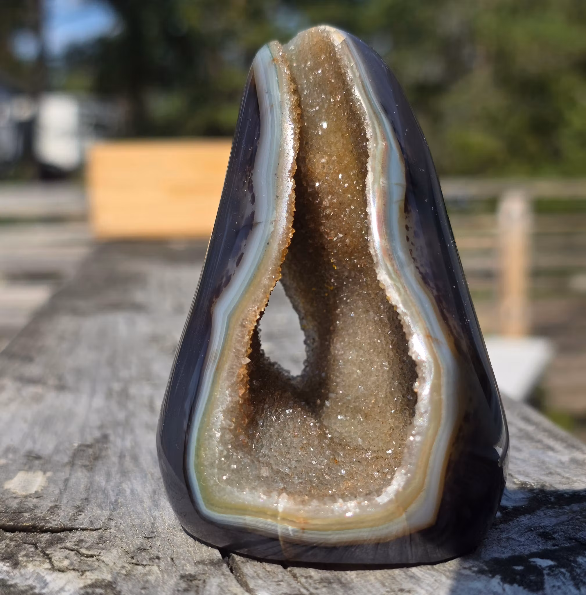 Agat Med Druzy Polerad Uruguay 233 gr