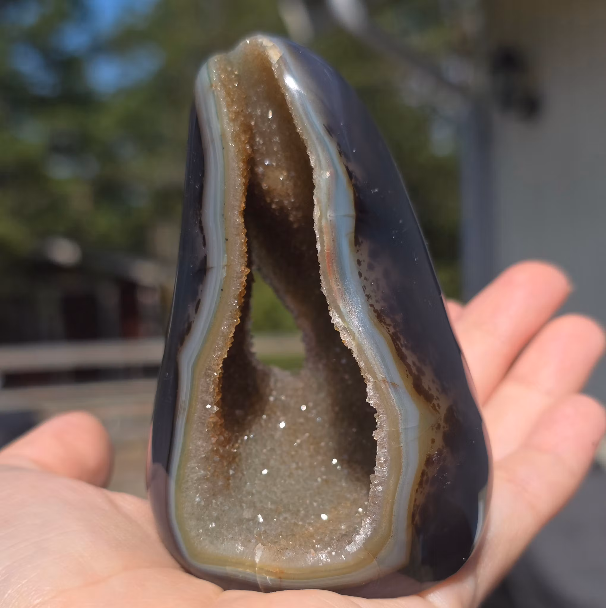 Agat Med Druzy Polerad Uruguay 233 gr