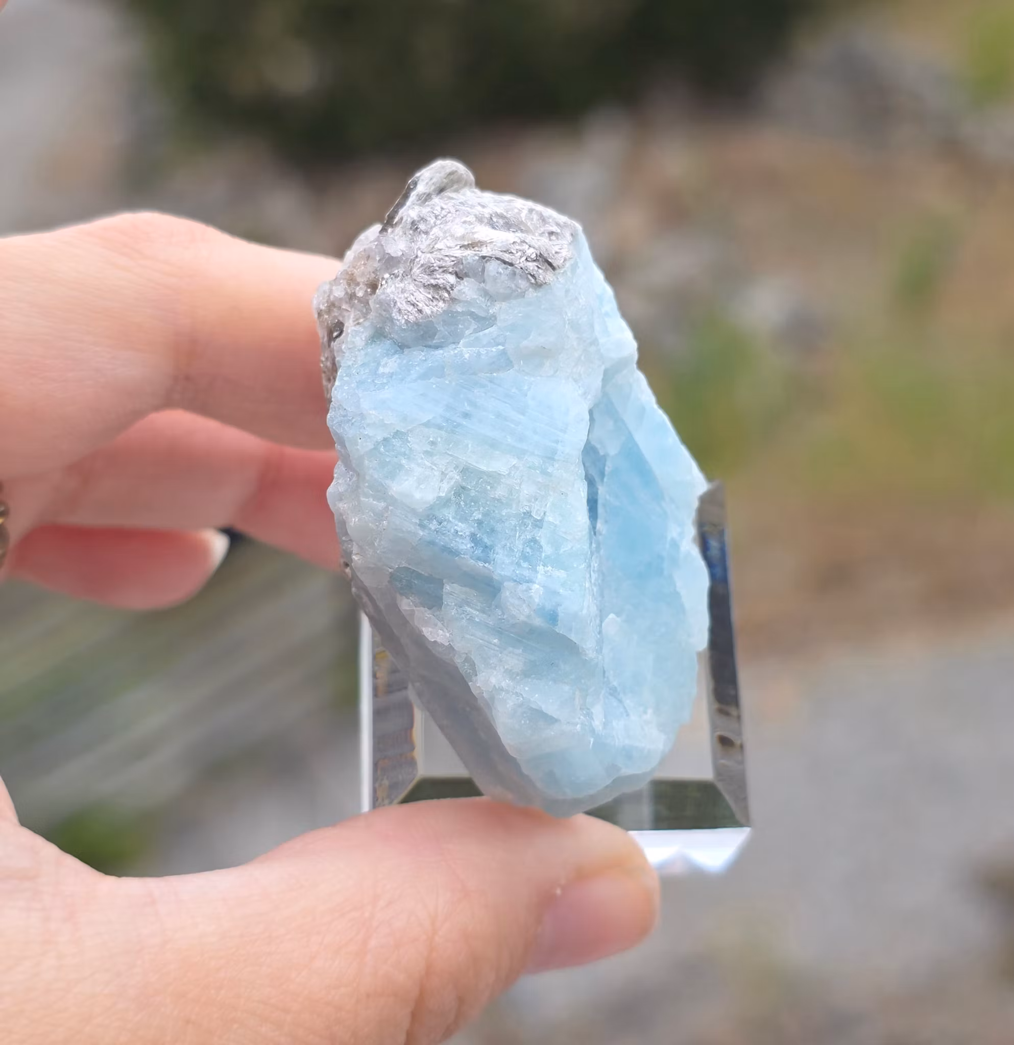 Rå Akvamarin Med Mica, Skardu Pakistan 197 ct