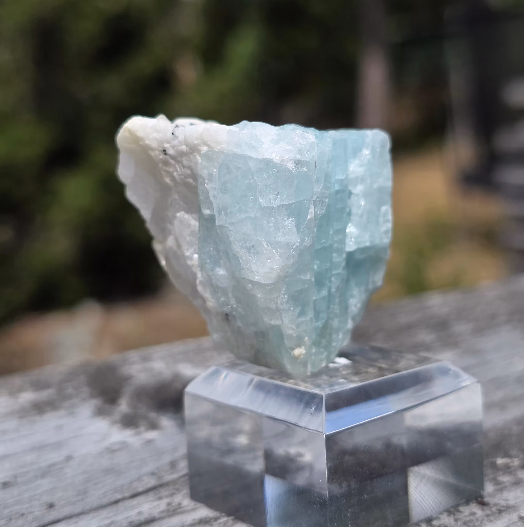 Rå Akvamarin Med Mica, Turmalin & Albit, Skardu Pakistan 301 ct