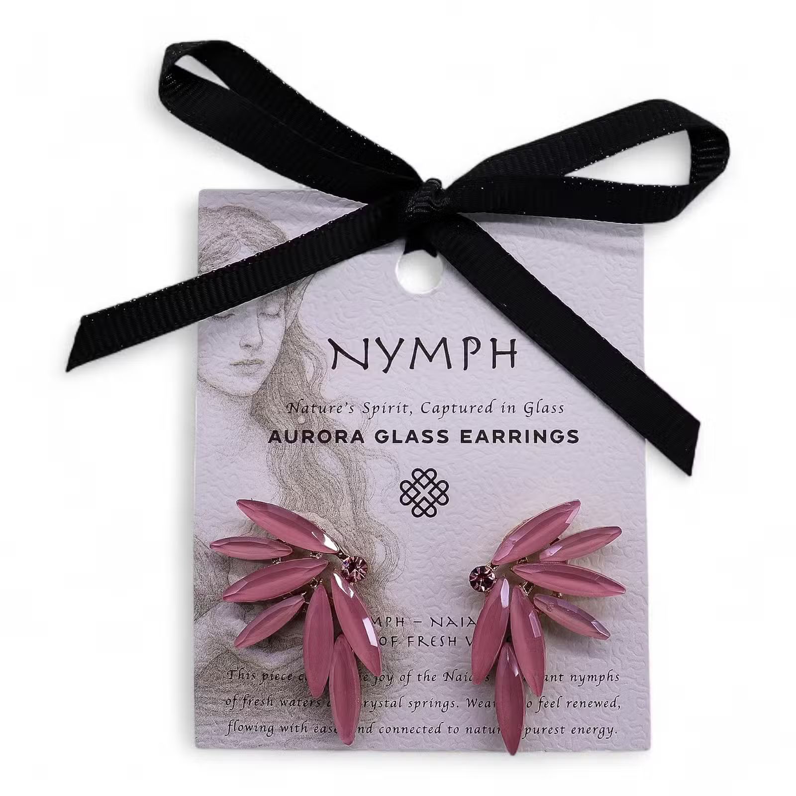 Nymph Fevingar Örhängen Rosa