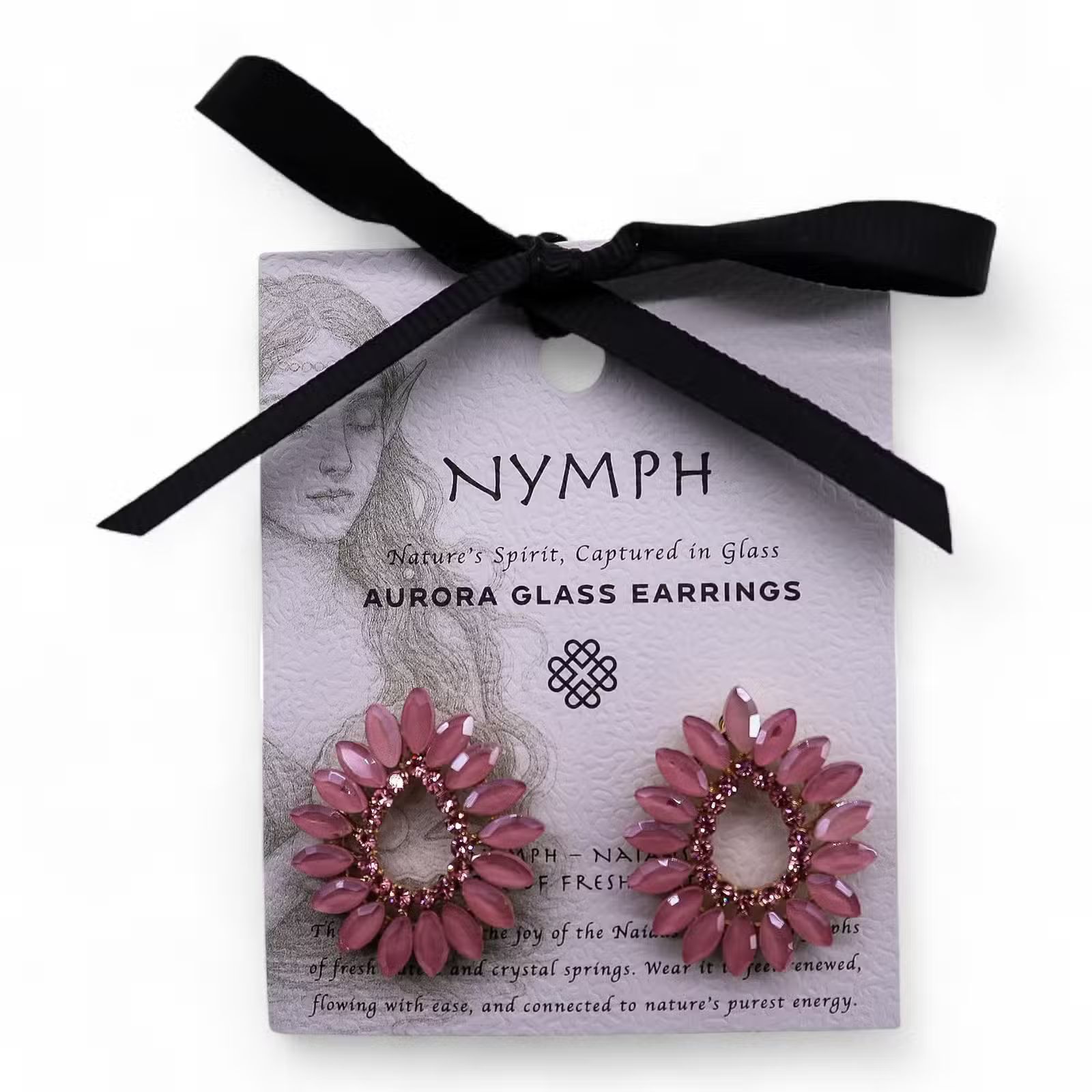 Nymph Skogsanemoner Örhängen Rosa