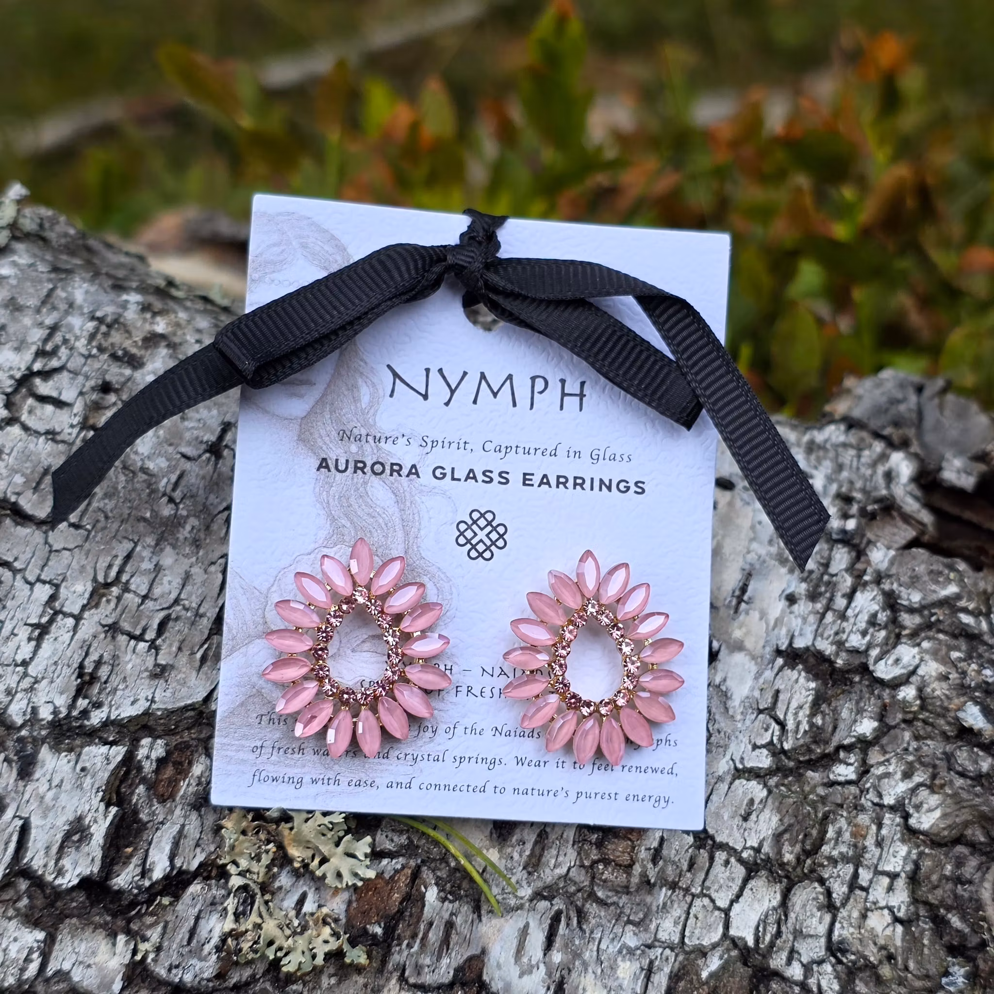 Nymph Skogsanemoner Örhängen Rosa