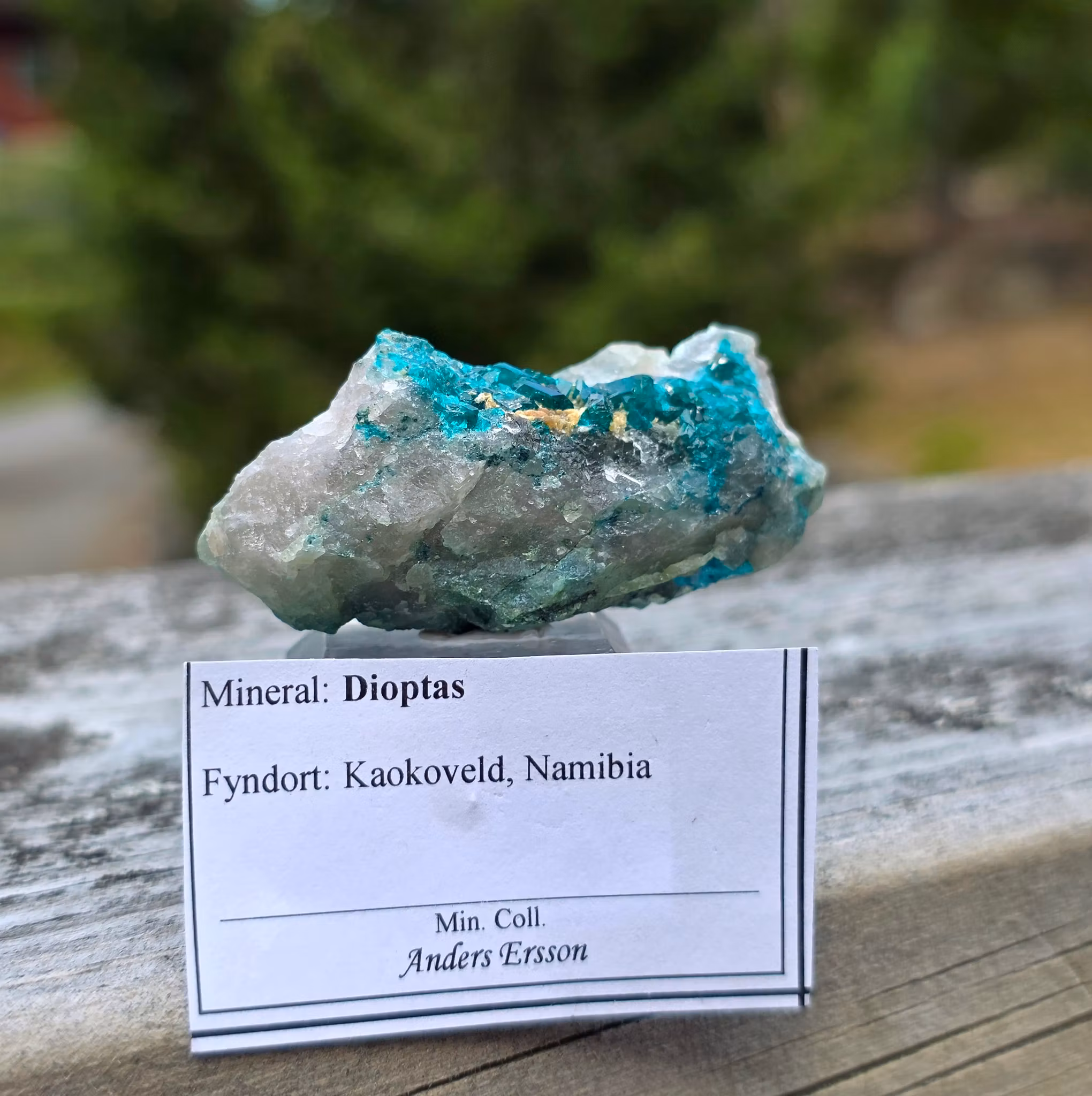 Dioptas Med Plancheit På Kvarts 39,6 gram