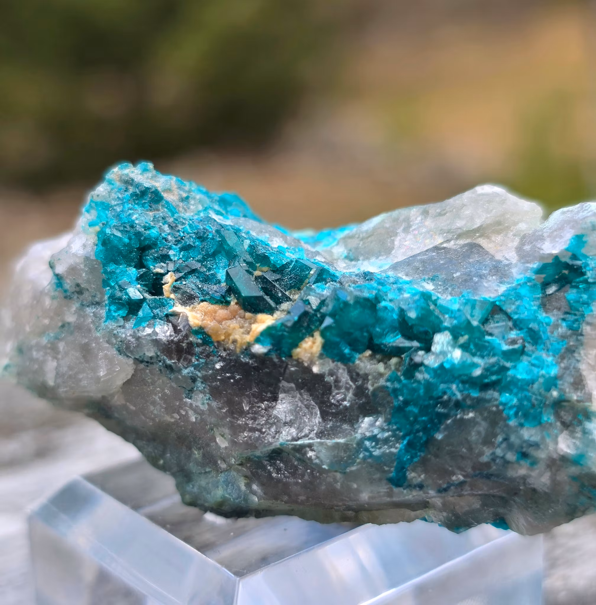 Dioptas Med Plancheit På Kvarts 39,6 gram