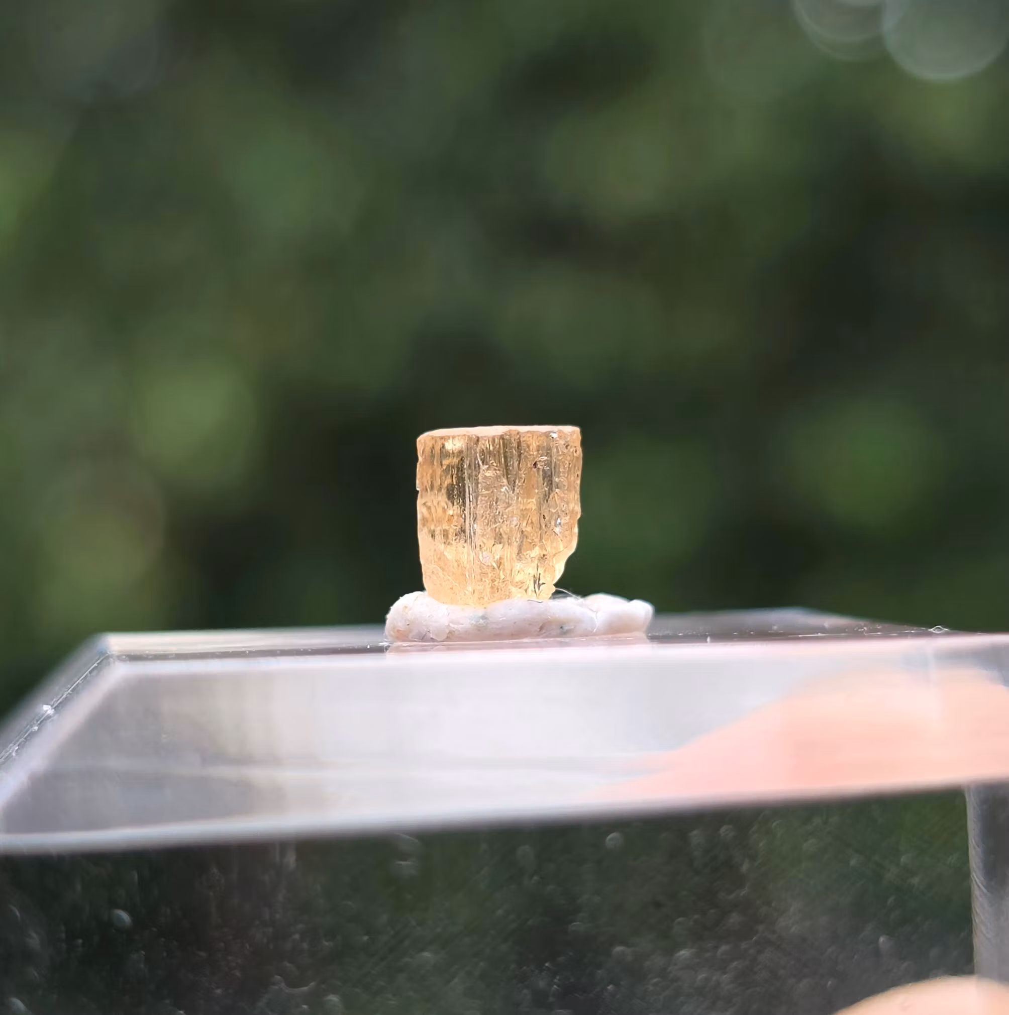Rå Imperial Topas Ouro Preto, 0,95 ct