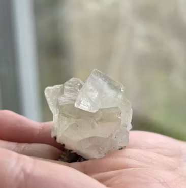 Kluster Av Grön Apofyllit Kub 11,88 gram