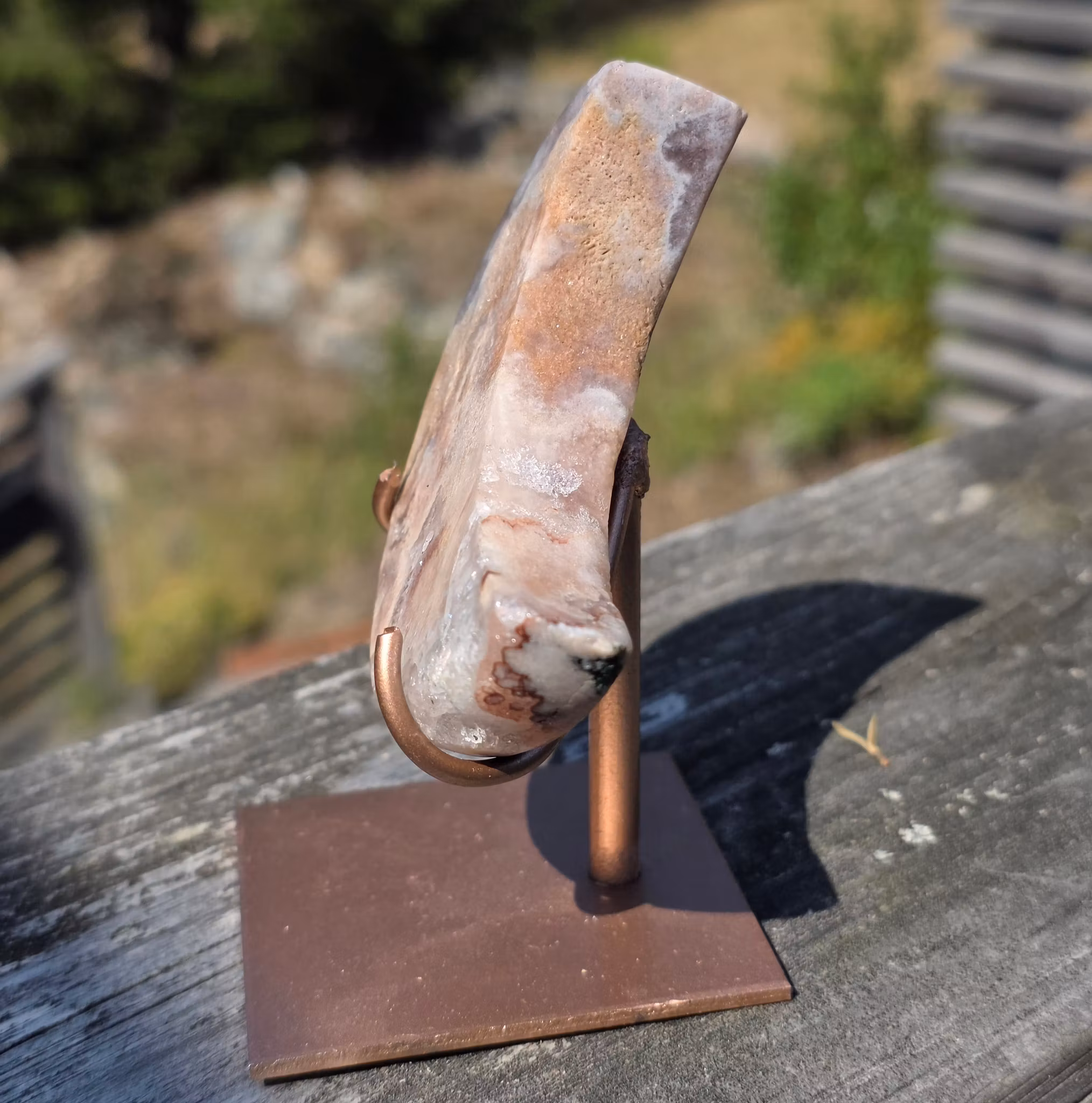 Rosa Ametist Måne Med Kvarts