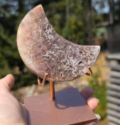 Rosa Ametist Måne Druzy
